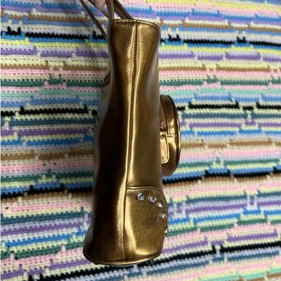 y2k Far Nine Bronze Clock Purse - Picture 8 of 12